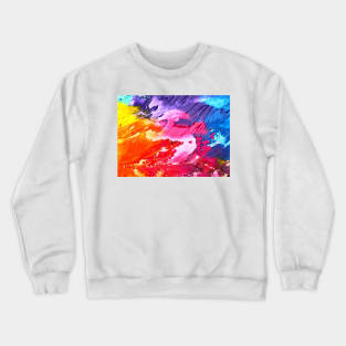 Colourful emulsion of paint Crewneck Sweatshirt